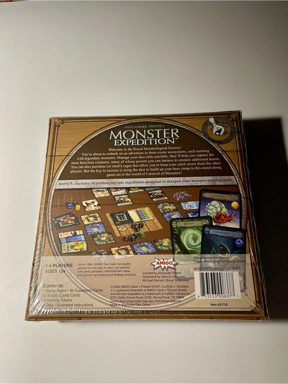Amigo Monster Expedition Sealed Board Game Alexander Pfister Collectible Dice